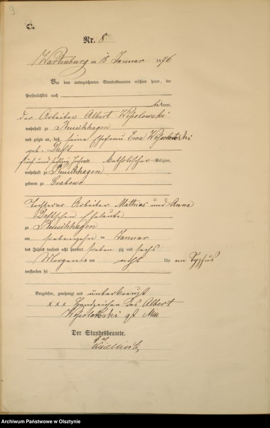 image.from.unit.number "Sterbe-Haupt-Register Nr 1 - 150"