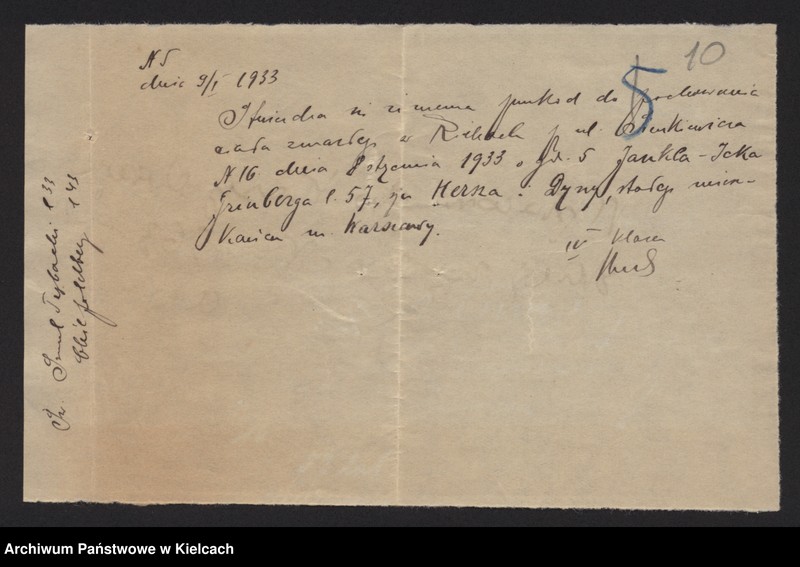 image.from.unit.number "Załączniki do akt zgonu Okręgu Bożniczego Kielce za rok 1933"