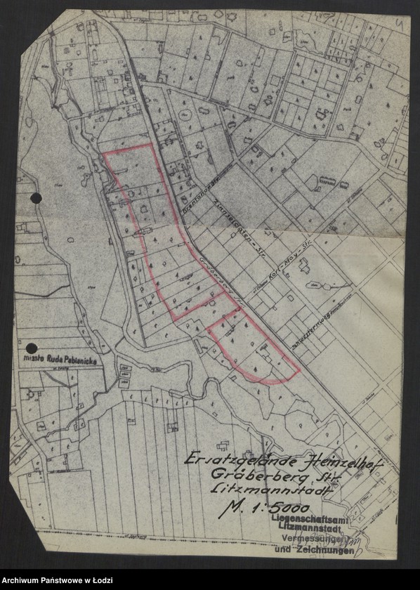 Obraz 6 z jednostki "Ruda Pabianicka Ersatzgelände Heinzelhof Gräberberg Strasse Litzmannstadt"