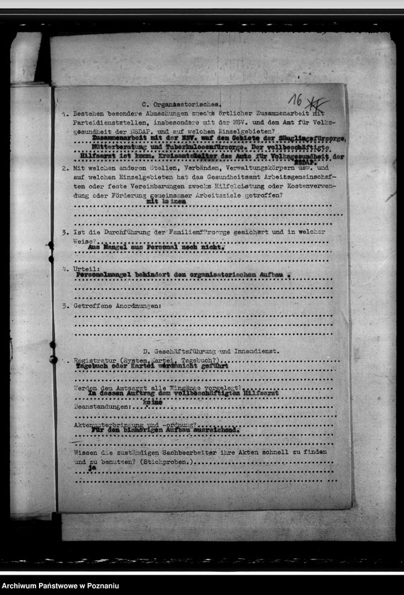 Obraz 20 z jednostki "Stand des Gesundheitswesens im Kreise Lentschütz (Łęczyca)"