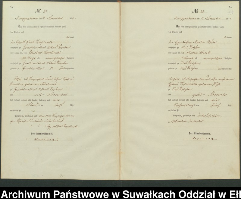 image.from.unit.number "Haupt-Sterbe-Register des Königlich Preussischen Standes-Amtes Landgemeinde Marggrabowa Kreis Oletzko"
