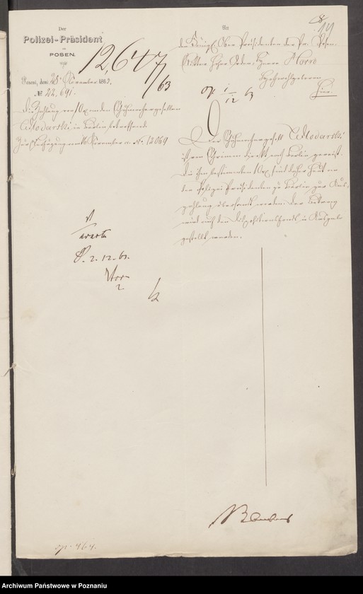 Obraz 20 z jednostki "Der Uebertritt polnischer und diesseitiger Untertanen auf preussisches und jenseitiges Gebiet während der polnischen Insurrektion und die dagegen getroffenen Massnahmen."