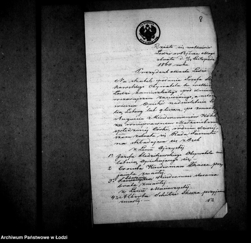 Obraz 12 z jednostki "Akta tyczące się ustanowienia opieki nad nieletnią Emilią Ingeborg po zmarłej Auguście z Kindermanów Kohl"