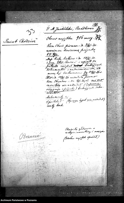 Obraz 20 z jednostki "Sprawy szczegółowo-administracyjne Szkody wojenne p. Chodzież i Czarnków"