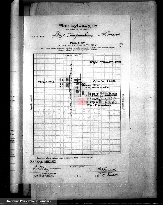 Obraz 6 z jednostki "Stacja transformatorowa w Kiełczewie, pow. kościański /podanie o pozwolenie na budowę/"