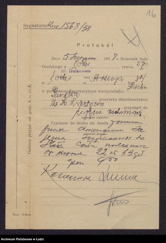 Obraz 18 z jednostki "Mordka Hersz Lipszyc- fabryka wyrobów włókienniczych"