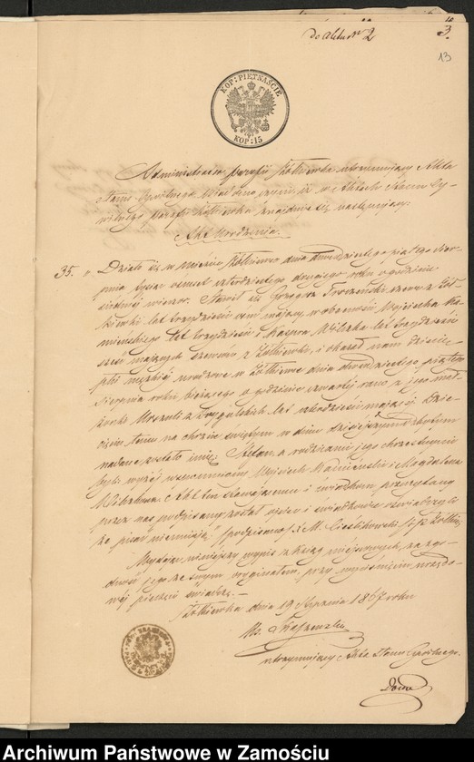 image.from.unit.number "Alegaty do ksiąg urodzeń, małżeństw i zgonów z lat 1866 – 1870"
