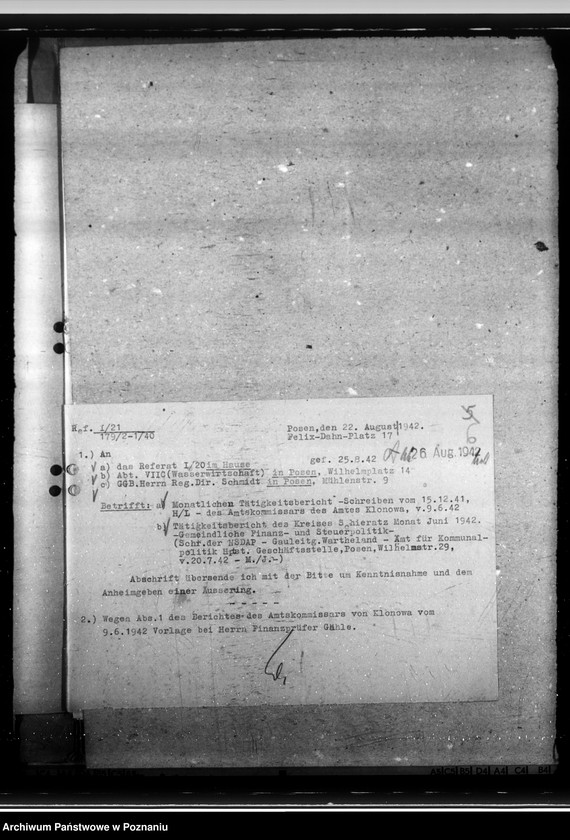 Obraz 10 z jednostki "Tätigkeitsberichte des Landrats des Kreises Schieratz über gemeindliche Finanz- und Steuerpolitik, sowie die Volkspflegekosten und Massnahmen auf dem Gebiete der Volkspflege"