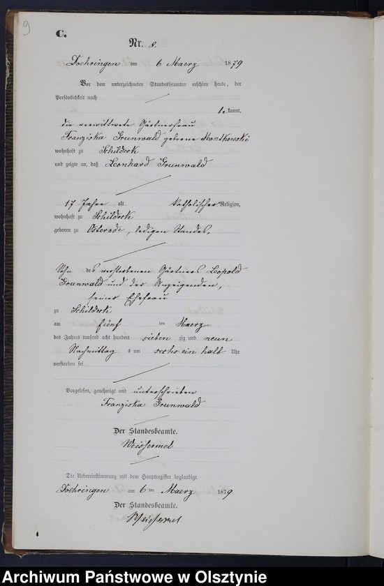 image.from.unit.number "Sterbe-Neben-Register Nr 1 - 57"