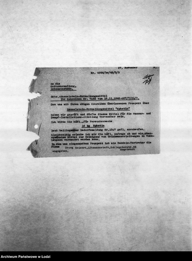 Obraz 14 z jednostki "Metall-Abteilung [Produkcja i zapotrzebowanie materiałów dla resortu pracy]"