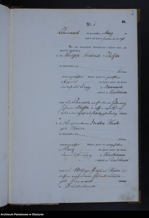 Obraz z jednostki "Heiraths-Neben-Register Nr 1 - 7"