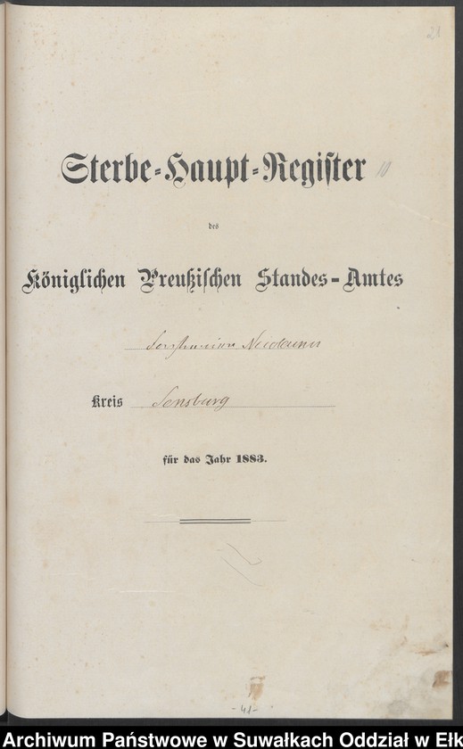 image.from.unit.number "Sterbe-Haupt-Register des Königlich Preussischen Standes-Amtes Forstrevier Nicolaiken Kreis Sensburg für das Jahr 1882[do 1884]"