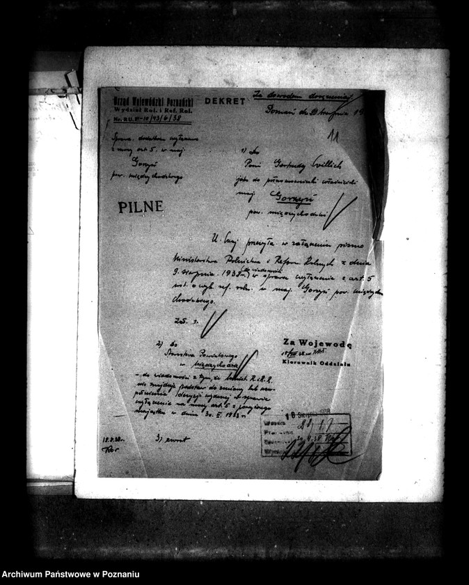 Obraz 15 z jednostki "Majątek Gorzyń powiatu międzychodzkiego wyłączenie z art. 5 ustawy o reformie rolnej"