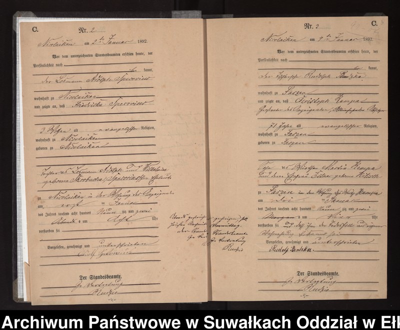 image.from.unit.number "Sterbe-Haupt-Register des Königlichen Preussischen Standes-Amtes Nikolaiken Kreis Sensburg"