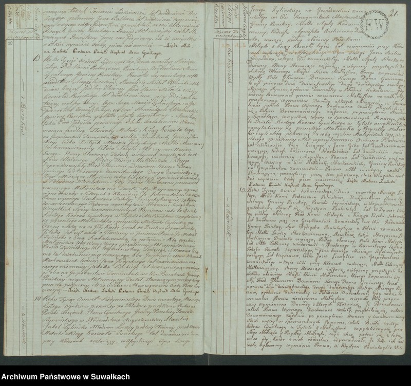 image.from.unit.number "Akta małżeńskie gminy puńskiey od 1-go stycznia do dnia ostatniego grudnia 1817 roku."