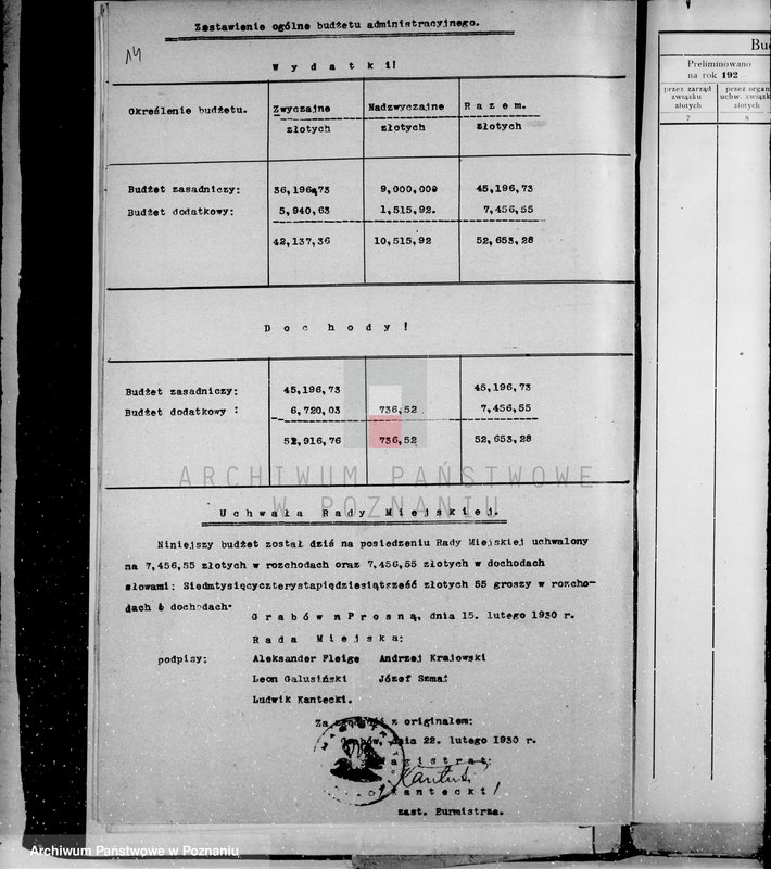 Obraz 18 z jednostki "Budżet i sprawy rachunkowe miasta Grabowa"