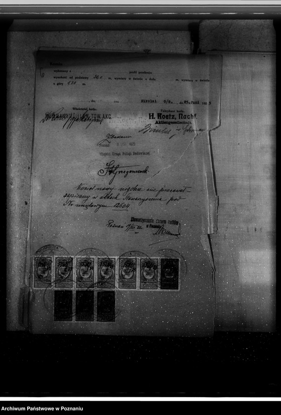 image.from.unit.number "Młyn parowy Hermannmuehlen Towarzystwo Akcyjne W Poznaniu nr woj. 183"
