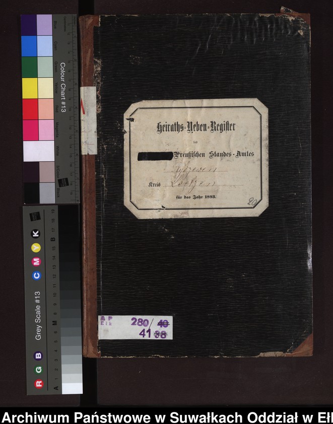 image.from.unit.number "Heiraths-Neben-Register des Preussischen Standes-Amtes Rydzewen Kreis Loetzen"