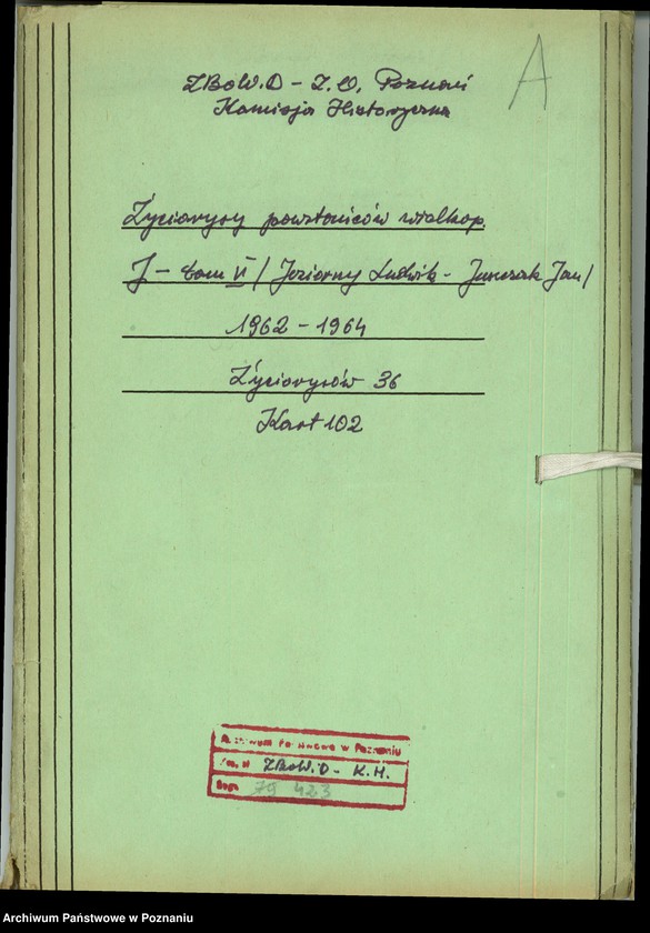 Obraz 7 z jednostki "Życiorysy powstańców wielkopolskich: J - tom V /Jeziorny Ludwik - Juszczak Jan/."