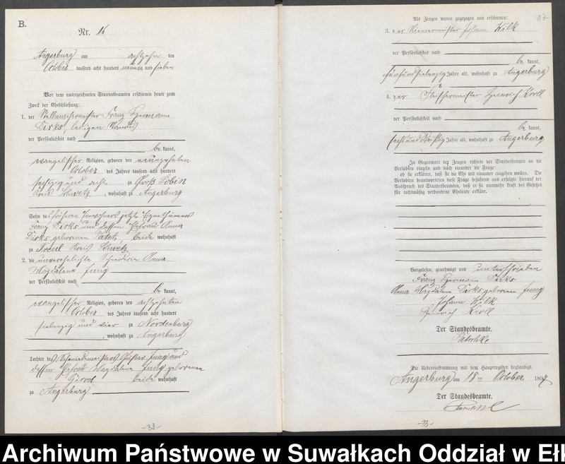 image.from.unit.number "Heiraths-Neben-Register des Preussischen Standes-Amtes Angerburg Kreis Angerburg"