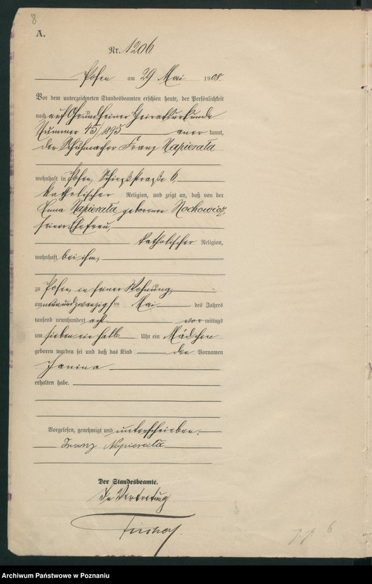 image.from.unit.number "Księga miejscowa urodzeń tom III [Rejestr główny urodzeń]"