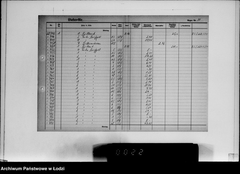 Obraz 20 z jednostki "[Dziennik przychodu kosztowności]"