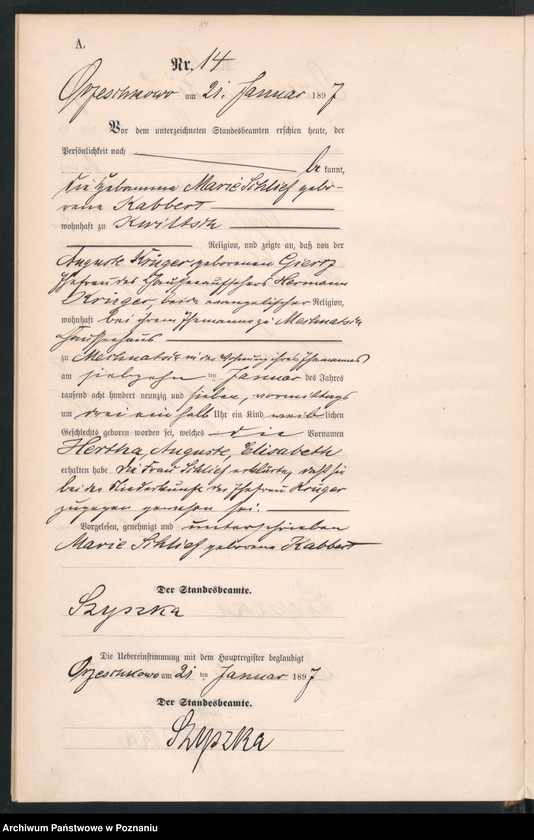 Obraz 17 z jednostki "Księga urodzeń"