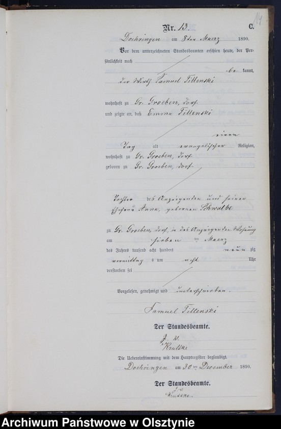 image.from.unit.number "Sterbe-Neben-Register Nr 1 - 67"