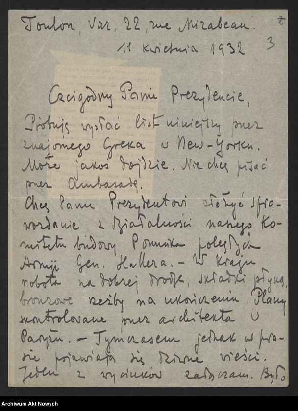 image.from.unit.number "Ligocki Edward (publicysta); Załączniki: wiersze: a) "Pieśń pomorska w Nowym Jorku" (wycinek prasowy); b) "Ignacy Jan Paderewski przed królewską trumną" (maszynopis); c) wycinek prasowy; L.5"