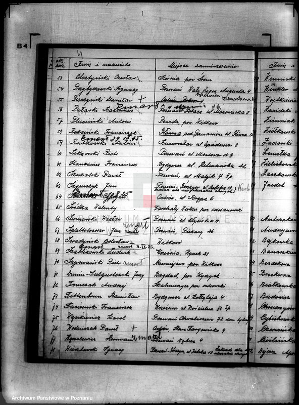 Obraz 8 z jednostki "/Spis Weteranów i Wdów po weteranach z 1863 r./"