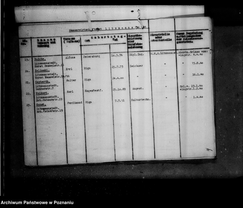 Obraz 10 z jednostki "Kriegsverdienst - Auszeichnungen- Vorschläge der Wasserwirtschaftsverwaltung"