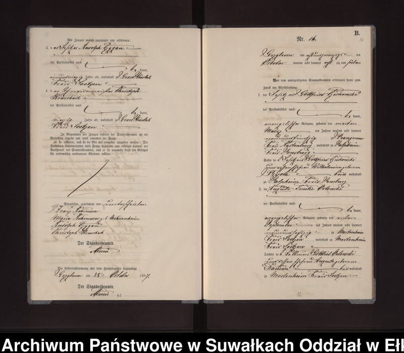 image.from.unit.number "Heiraths-Neben-Register des Preussischen Standes-Amtes Gross Stürlack Kreis Loetzen"