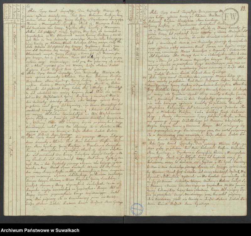 image.from.unit.number "Akta zeszłych gminy puńskiey od 1-go stycznia do dnia ostatniego grudnia 1813 roku."