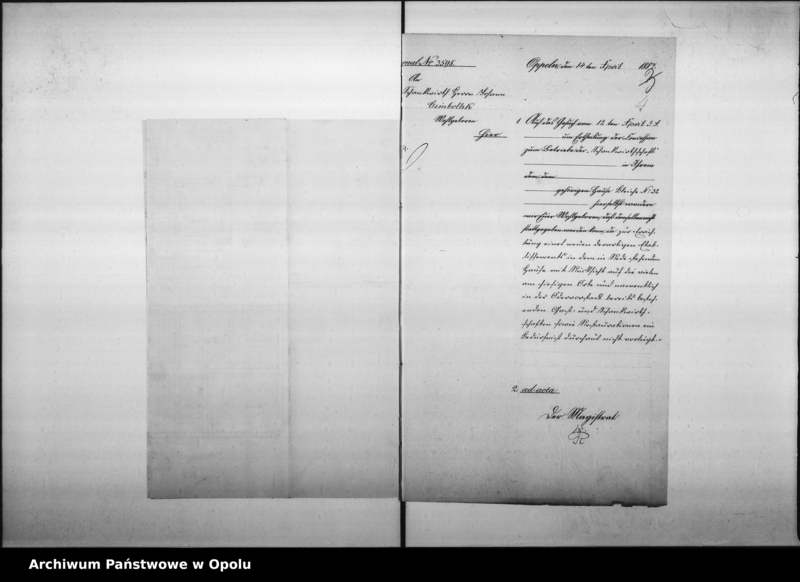 Obraz 8 z jednostki "Acta des Magistrats zu Oppeln betreffend den Gastwirtschaftsbetrieb im Hause No 32 Bleiche Vol: I"