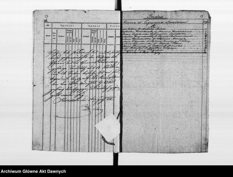 image.from.unit.number "Parafia: Chodorów. Dekanat: Świrz. Księga metrykalna ślubów dla wsi Dobrowlany."