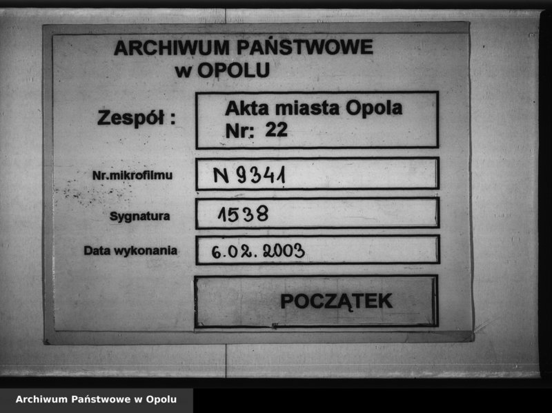 Obraz 1 z jednostki "Acta des Magistrats zu Oppeln betreffend die Erstattung der Zeitungsberichte de anno 1851- 1866"
