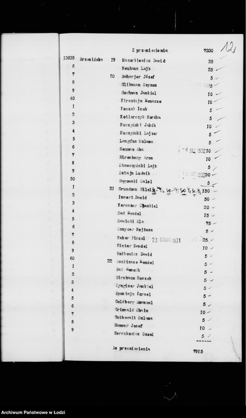 Obraz 16 z jednostki "Rejestr poborczy"