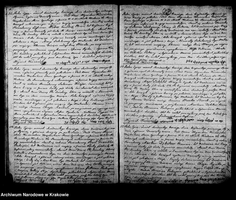 image.from.unit.number "Akta Stanu Cywilnego Księga Isza Obeymująca Akta Urodzenia Przyznania i Przysposobienia Osob Starozakonnych w Gminie VI. X. XI. M: W: Krakowa na Rok 1823"