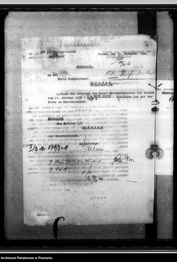 Obraz 17 z jednostki "Kirchenbücher - Gausippenamt. Verwaltung der Landkreise. Landesplannungen. Polenpolitik. Todesursachenbezeichnung. Leuchtpetroleum."