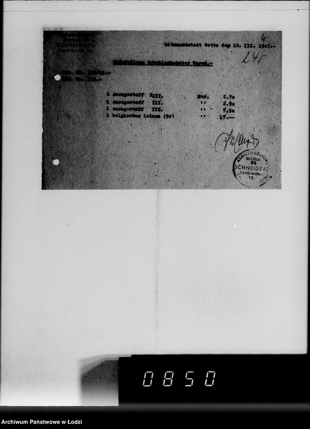 Obraz 8 z jednostki "[Konfiskata przez Kripo w Getcie ruchomego mająktu żydowskiego] Nr 1-250"