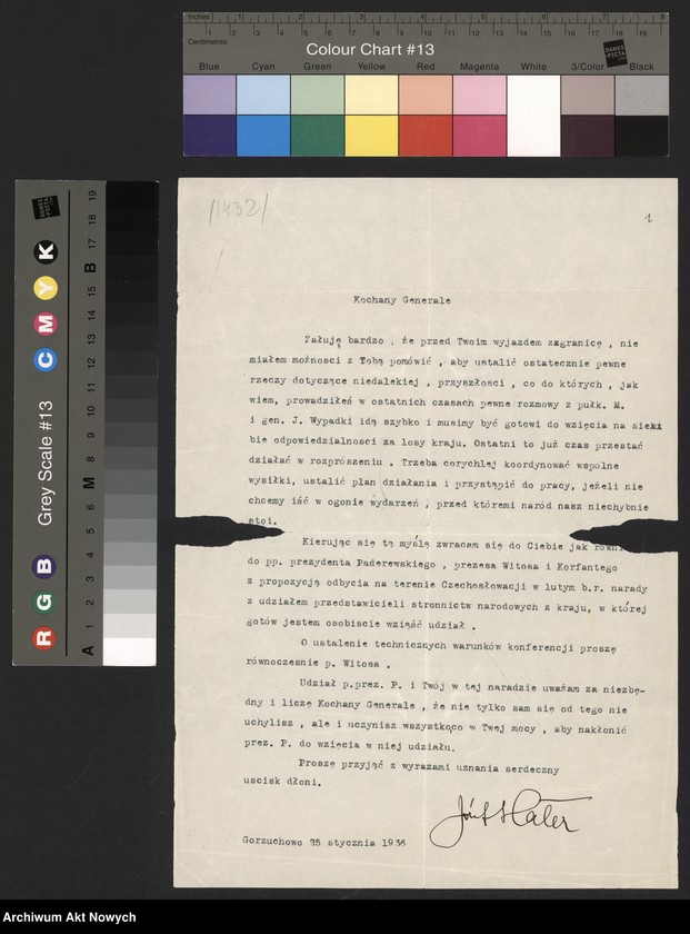 image.from.unit.number "Haller Józef, generał. Pobyt działaczy opozycyjnych na terenie Czechosłowacji. Propozycja spotkania."