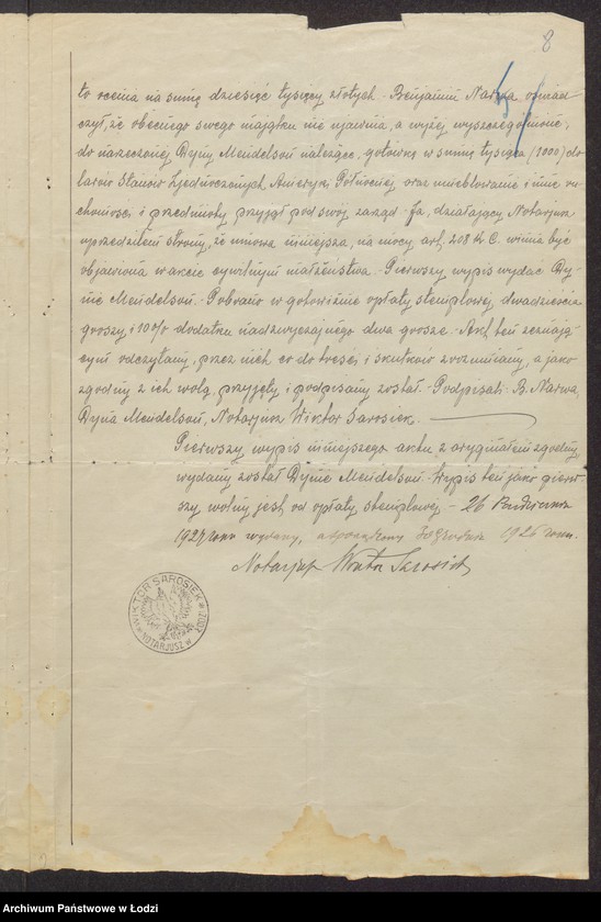 Obraz 10 z jednostki "Mordka Rogoziński, Beniamin Narwa- wyrób i sprzedaż przędzy"