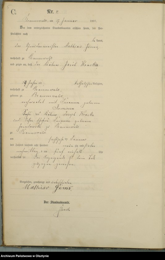 image.from.unit.number "Sterbe-Haupt-Register Nr 1 - 51"