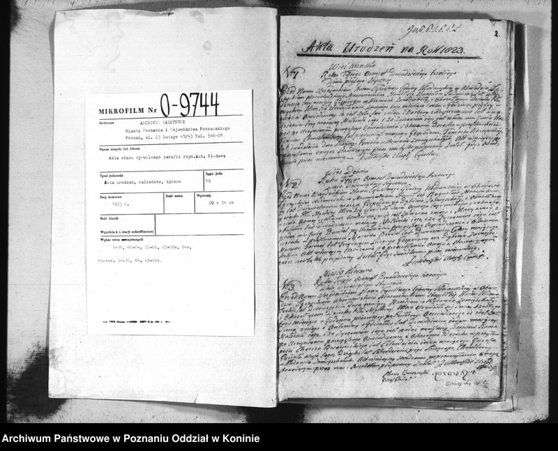 Obraz 3 z jednostki "Księga urodzeń, małżeństw i zgonów"