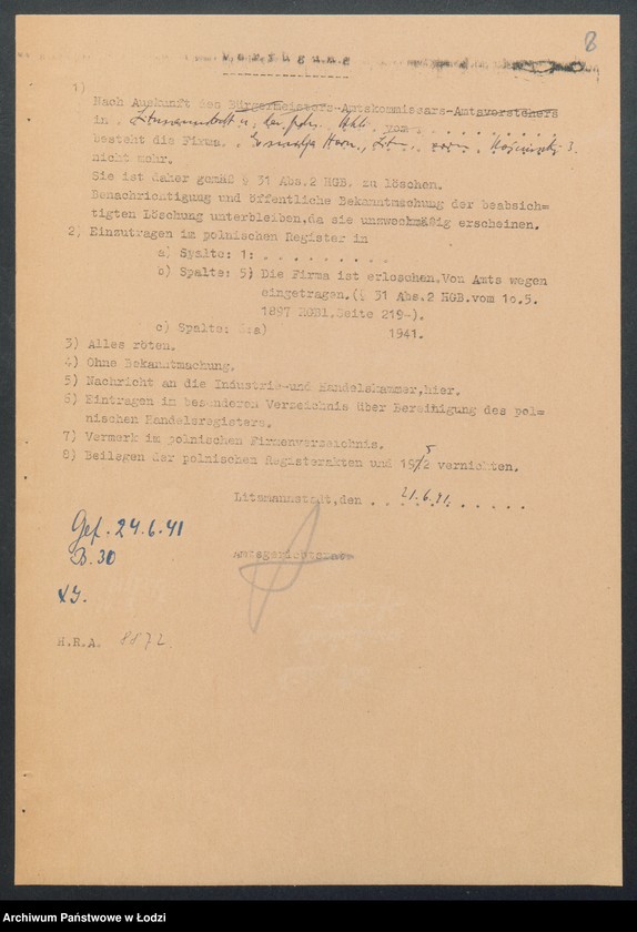 Obraz 10 z jednostki "Emilja Horn – sklep rzeźniczy. Konstantynów"