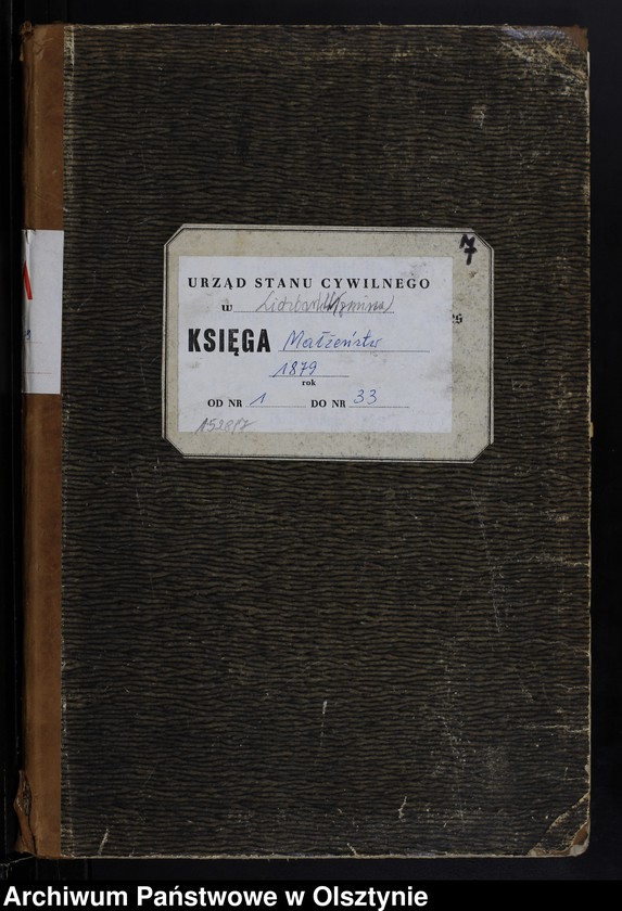 image.from.unit.number "Heiraths-Haupt-Register Nr 1 - 33"