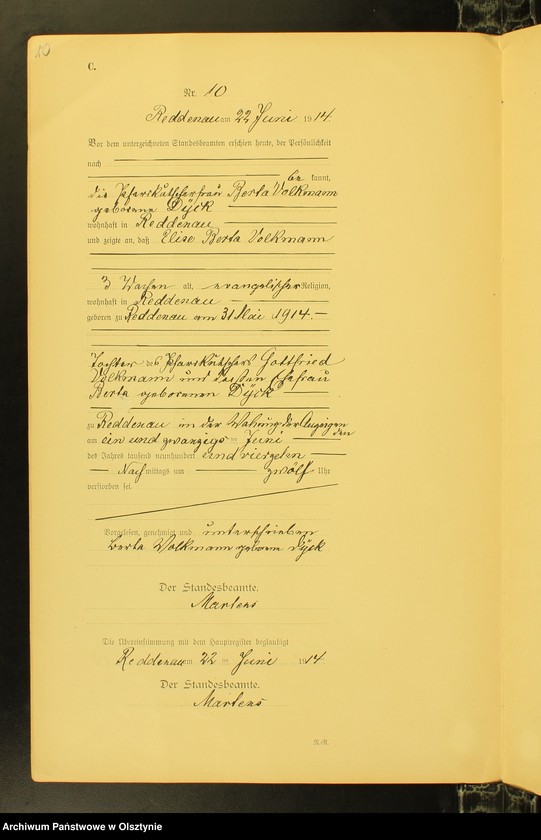 image.from.unit.number "Sterbe-Neben-Register Nr 1 - 25[ Księga zgonów - wtóropis ]"