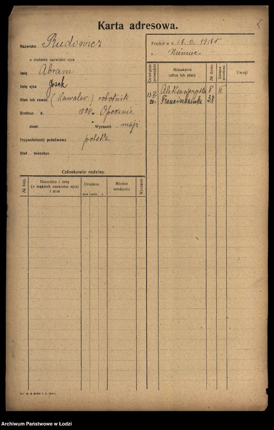 Obraz 7 z jednostki "[Spis ludności Łodzi] Rudolnik-Rupniewski"