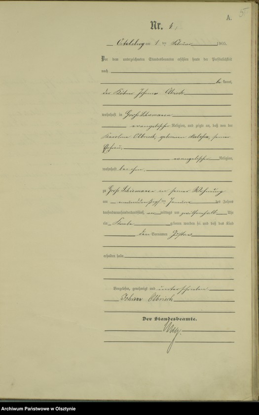 image.from.unit.number "Geburts-Haupt-Register Nr 1 - 52"