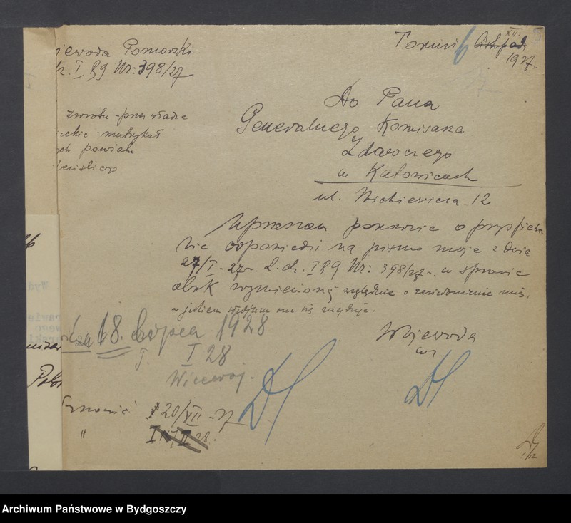 image.from.unit.number "Akta dotyczące układu z Niemcami w sprawie przekazywania akt [Układ polsko - niemiecki z dnia 22.12. 1926 r. o wydaniu akt]"